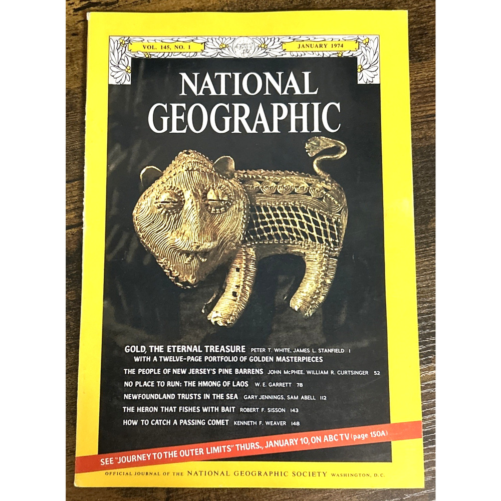 National Geographic Magazine January 1974 Gold Heron Comet Pine Barrens READ